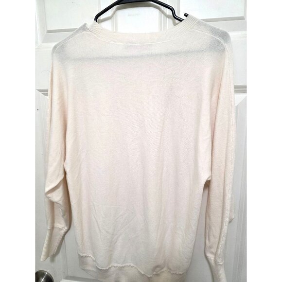 Loft Women's XS/XSP Long-Sleeve Sweaters Set Of 2 Blue & Ivory Solid - Picture 3 of 10